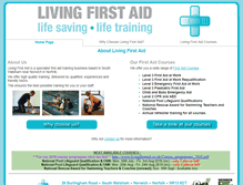 Tablet Screenshot of livingfirstaid.co.uk